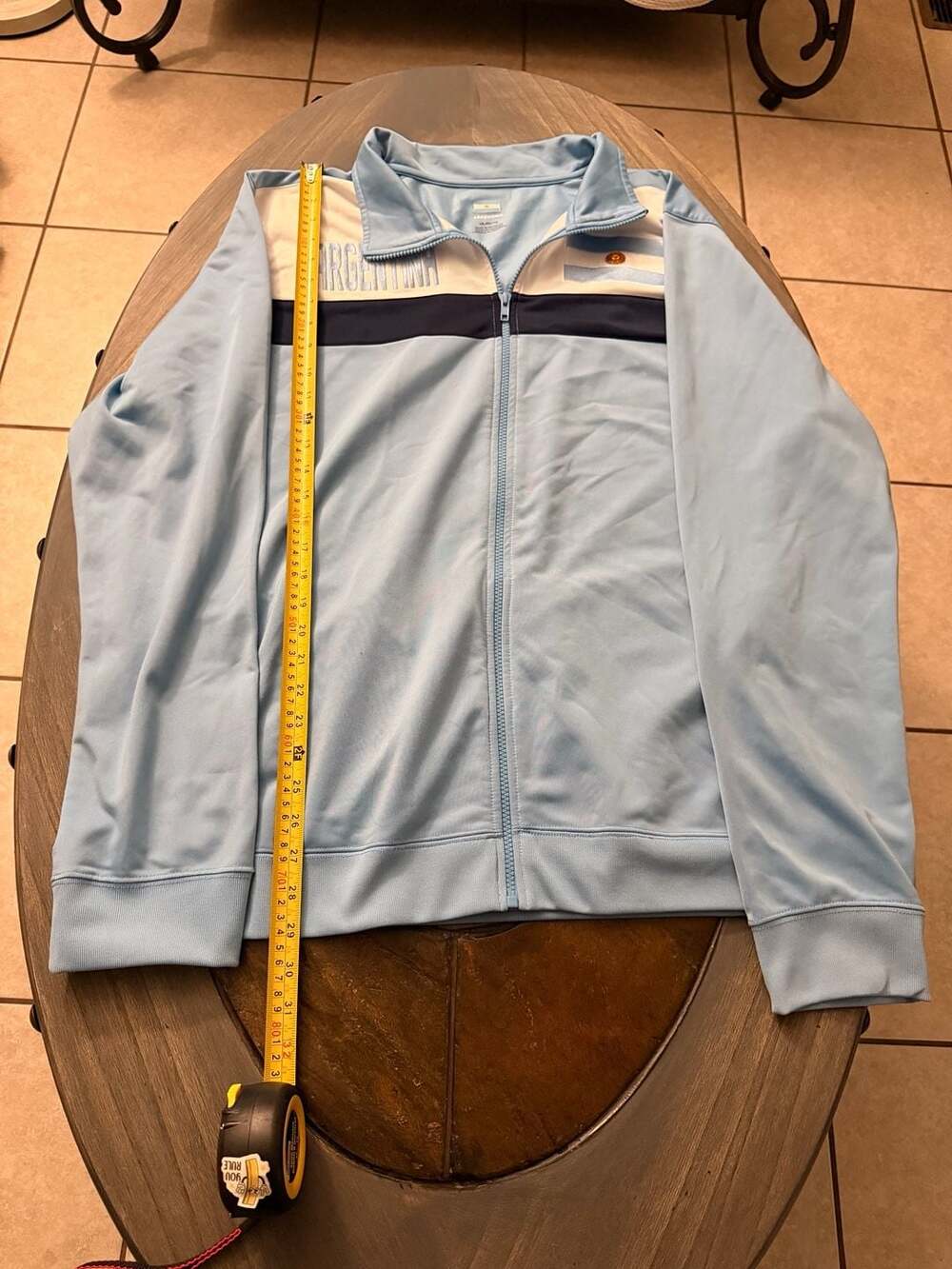 Wild Fable Argentina Track Jacket Light Blue White Size XXL
